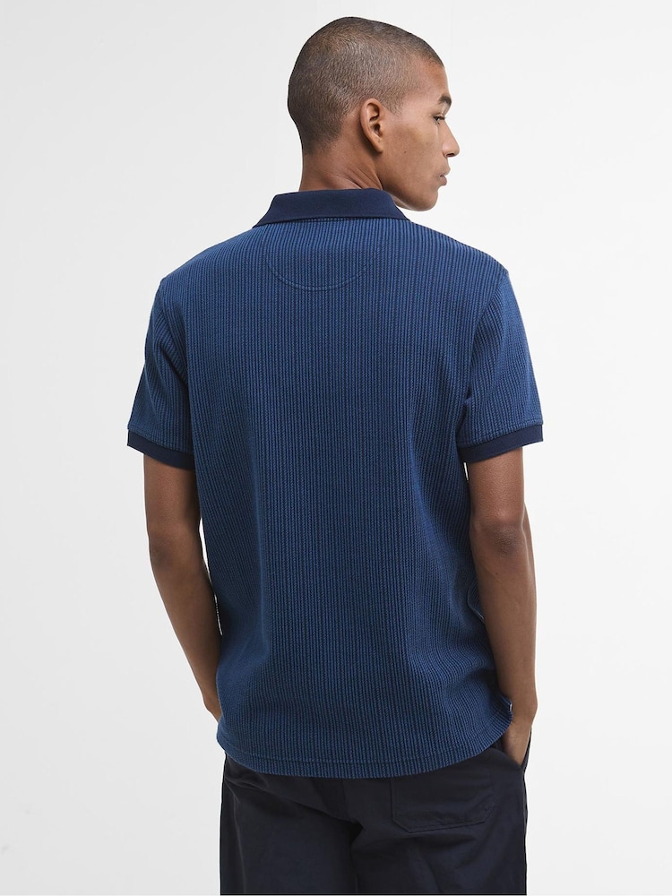 Barbour® Blue Tailored Fit Harworth Polo Shirt - Image 2 of 5
