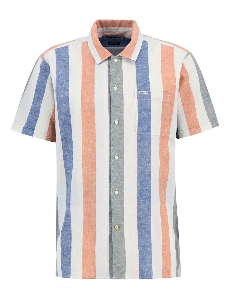 Barbour® White Summer Fit Clearwell Shirt - Image 5 of 5
