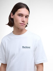 Barbour® White 100% Cotton Moonwell T-Shirt - Image 3 of 5