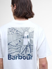 Barbour® White 100% Cotton Moonwell T-Shirt - Image 4 of 5
