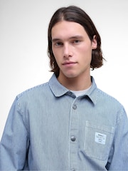 Barbour® Blue Tindale Stripe 100% Cotton Overshirt - Image 3 of 5