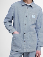 Barbour® Blue Tindale Stripe 100% Cotton Overshirt - Image 4 of 5