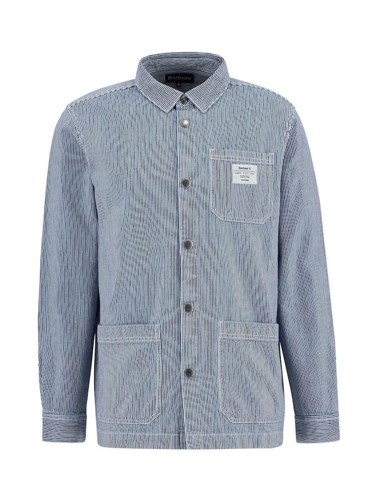 Barbour® Blue Tindale Stripe 100% Cotton Overshirt - Image 5 of 5