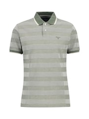 Barbour® Green Branton Stripe 100% Cotton Polo Shirt - Image 5 of 5