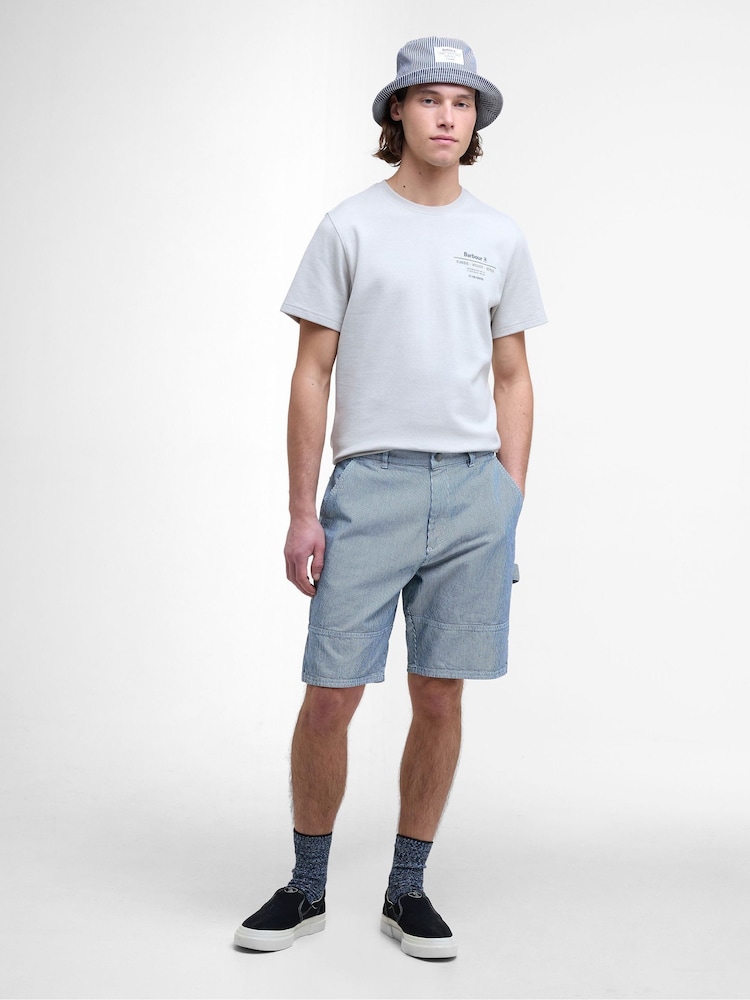 Barbour® Blue Tindale Stripe 100% Cotton Shorts - Image 1 of 5