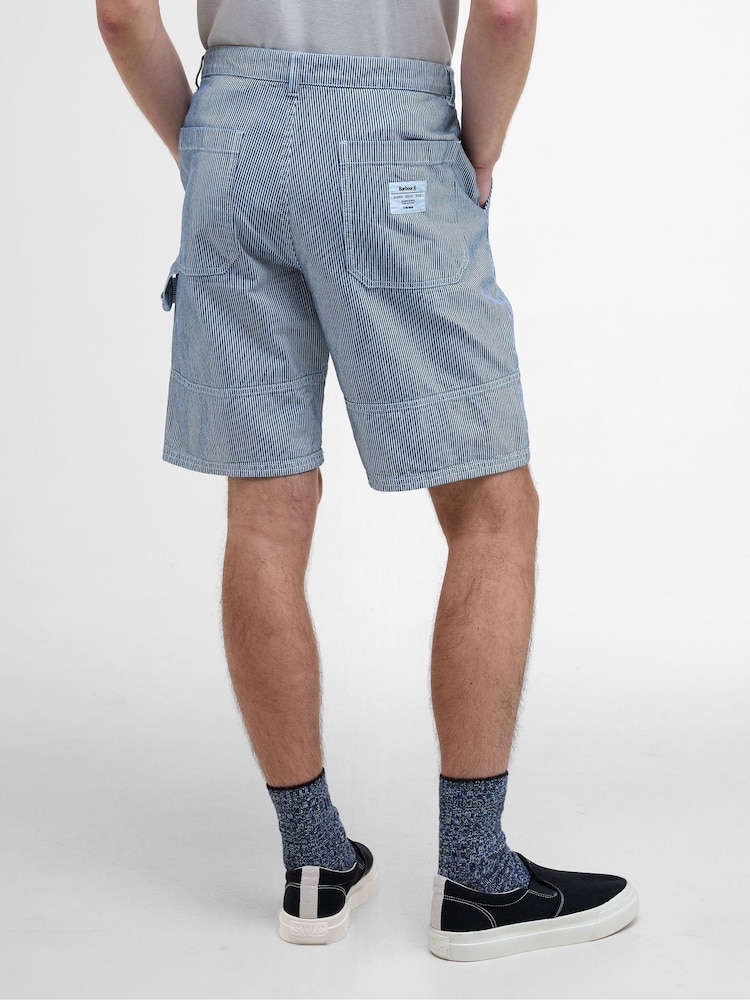 Barbour® Blue Tindale Stripe 100% Cotton Shorts - Image 2 of 5