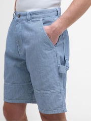 Barbour® Blue Tindale Stripe 100% Cotton Shorts - Image 3 of 5