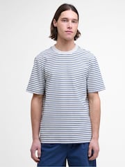Barbour® Blue Frensham Stripe 100% Cotton T-Shirt - Image 1 of 5