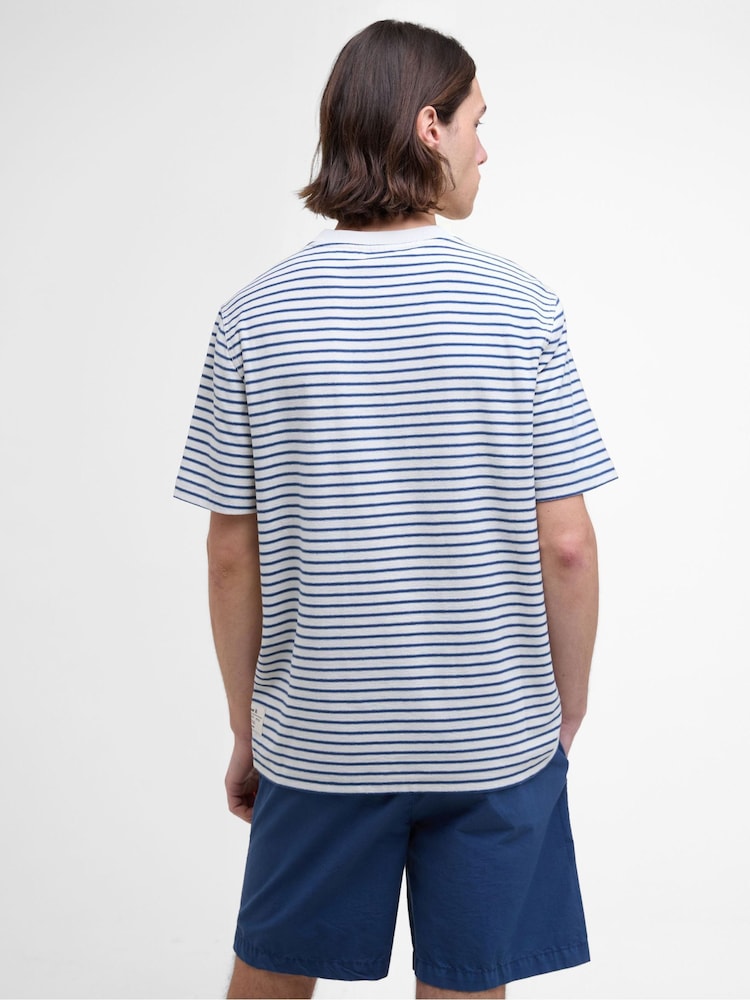 Barbour® Blue Frensham Stripe 100% Cotton T-Shirt - Image 2 of 5