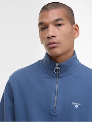 Barbour® Blue Rosford Half Zip 100% Cotton Sweatshirt - Image 3 of 5