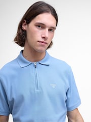 Barbour® Blue Wandworth 100% Cotton Polo Shirt - Image 3 of 5