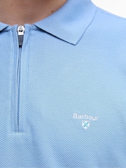 Barbour® Blue Wandworth 100% Cotton Polo Shirt - Image 4 of 5