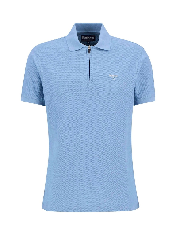 Barbour® Blue Wandworth 100% Cotton Polo Shirt - Image 5 of 5