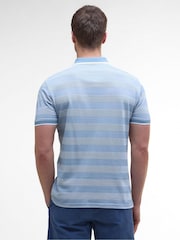 Barbour® Blue Branton Stripe 100% Cotton Polo Shirt - Image 2 of 5