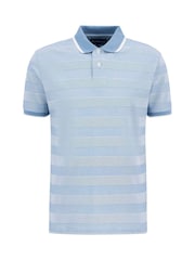 Barbour® Blue Branton Stripe 100% Cotton Polo Shirt - Image 5 of 5