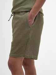Barbour® Green Sandwood Waffle 100% Cotton Shorts - Image 3 of 5