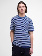 Barbour® Blue Frensham Stripe 100% Cotton T-Shirt - Image 1 of 5