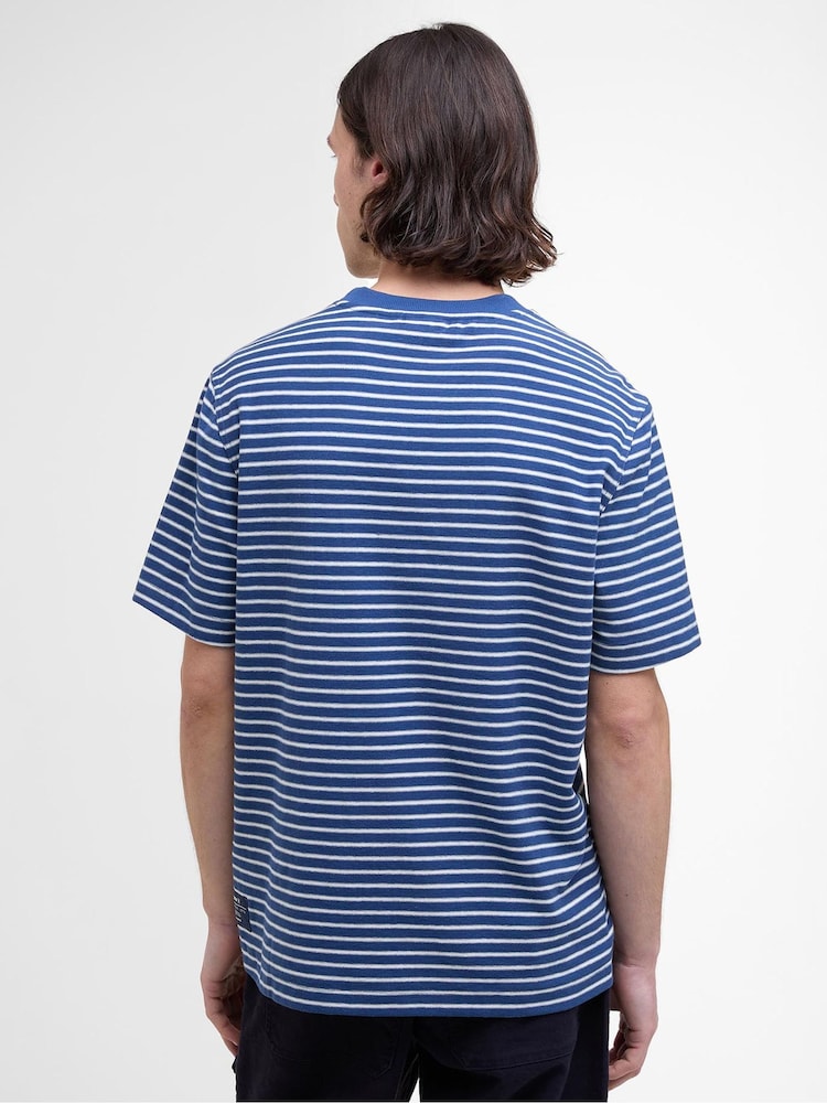Barbour® Blue Frensham Stripe 100% Cotton T-Shirt - Image 2 of 5