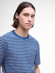 Barbour® Blue Frensham Stripe 100% Cotton T-Shirt - Image 3 of 5