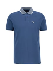 Barbour® Blue Denwick 100% Cotton Polo Shirt - Image 5 of 5