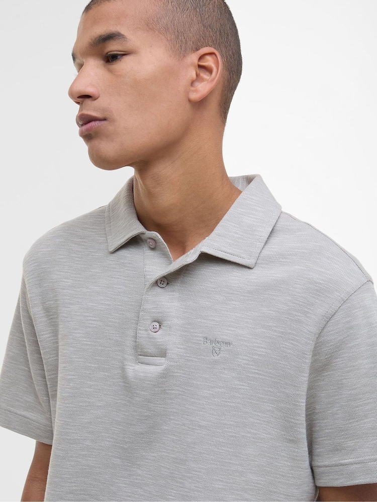 Barbour® Grey Hepple 100% Cotton Polo Shirt - Image 2 of 5