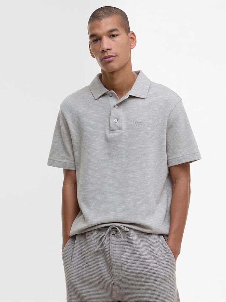 Barbour® Grey Hepple 100% Cotton Polo Shirt - Image 5 of 5