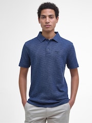 Barbour® Blue Hepple 100% Cotton Polo Shirt - Image 1 of 5