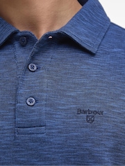 Barbour® Blue Hepple 100% Cotton Polo Shirt - Image 4 of 5