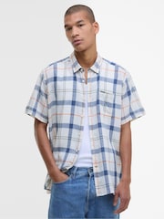 Barbour® Cream Croft Short Sleeve Summer Shirt - Image 1 of 5