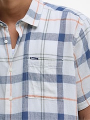 Barbour® Cream Croft Short Sleeve Summer Shirt - Image 4 of 5