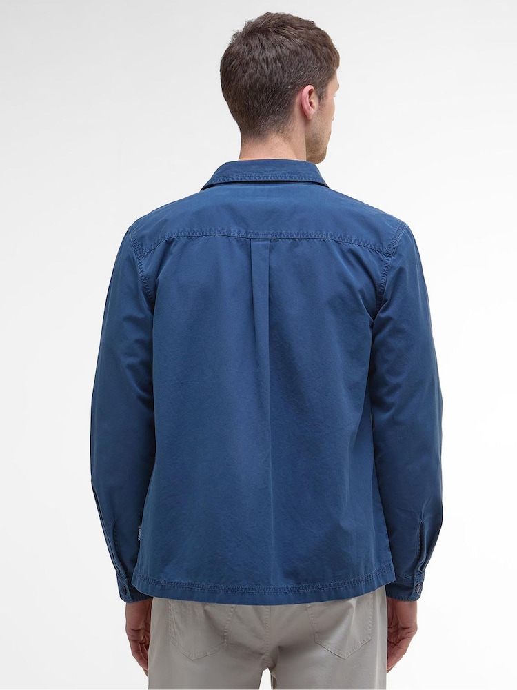 Barbour® Blue Castlebay Garment Dyed 100% Cotton Overshirt - Image 2 of 5