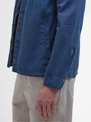 Barbour® Blue Castlebay Garment Dyed 100% Cotton Overshirt - Image 4 of 5