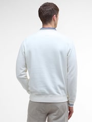 Barbour® White Rosford Crewneck 100% Cotton Sweatshirt - Image 2 of 5