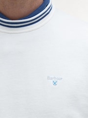 Barbour® White Rosford Crewneck 100% Cotton Sweatshirt - Image 4 of 5