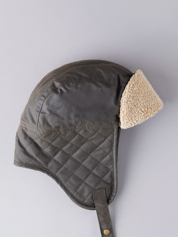 Gorro de cazador de algodón 100 % con diseño guateado y encerado de Lakeland Leather - Imagen 2 de 4