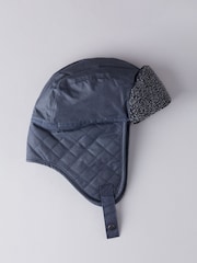 Lakeland Leather Wax Quilted Trapper 100% Cotton Winter Hat - Imagen 2 de 4