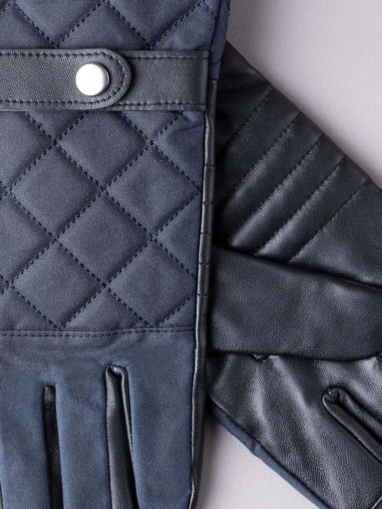Guantes acolchados con diseño encerado de algodón 100 % de Lakeland Leather - Imagen 2 de 3
