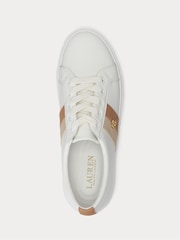Lauren Ralph Lauren Janson Logo Leather Trainers - Image 3 of 4