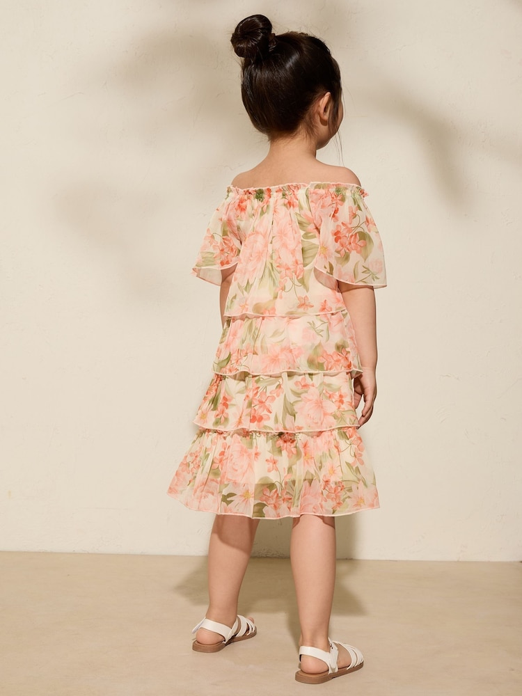 Friends Like These - Mini-jurk met bloemenprint en stroken (3-12jaar) - Image 3 of 4