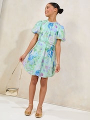 Lipsy Mint Green Sparkle Chiffon Puffball Dress (5-16yrs) - Image 2 of 4