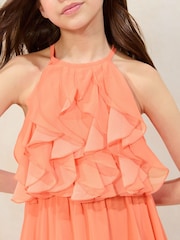 Lipsy Halter Ruffle Hanky Hem Occasion Dress (5-16yrs) - Imagen 3 de 4