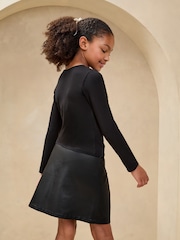 Lipsy Black Long Sleeve Bow Detail Top (5-16yrs) - Image 4 of 4