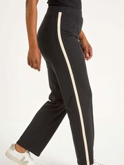 Roman Black Petite Side Stripe Ponte Trousers - Image 4 of 5