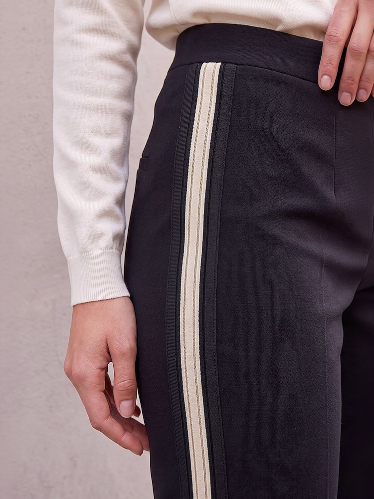 Roman Black Petite Side Stripe Ponte Trousers - Image 4 of 4 Roman Black Petite Side Stripe Ponte Trousers - Image 4 of 4
