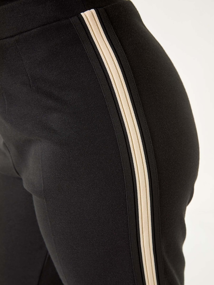 Roman Black Petite Side Stripe Ponte Trousers - Image 5 of 5