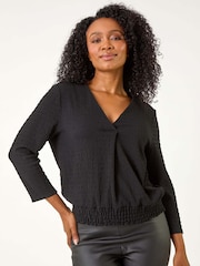 Roman Petite Textured Blouson Blouses - Imagen 1 de 5