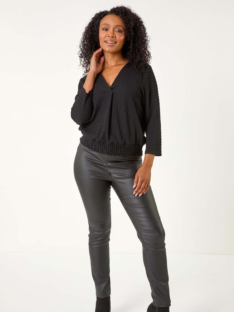 Roman Petite Textured Blouson Blouses - Imagen 2 de 5