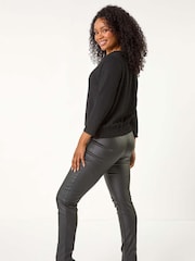 Roman Petite Textured Blouson Blouses - Imagen 3 de 5