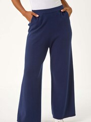 Roman Blue Petite Knitted Trousers - Image 4 of 5