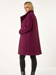 Roman Red Petite Funnel Neck Pocket Detail Coat - Image 3 of 5